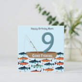 魚釣り恋人9th誕生日 カード (スタンド正面)