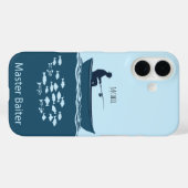 魚釣り恋人、青 Case-Mate iPhoneケース (裏面 (横))