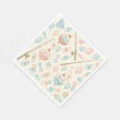 魚釣り愛好家のための魚釣りロッドベビーリビール スタンダードランチョンナプキン (角)