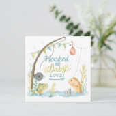 魚釣り愛好家のための魚釣り歓迎ベビー カード (スタンド正面)