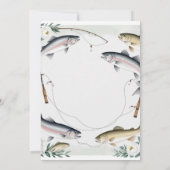 魚釣り愛好家のテーマを保存した日付 招待状 (裏面)