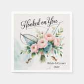 魚釣り愛好家のフックのためにあなた結婚にフック スタンダードカクテルナプキン (正面)