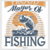 魚釣り愛好家のベース魚釣り シール (シート)