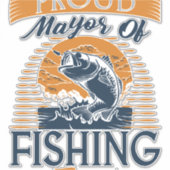 魚釣り愛好家のベース魚釣り シール (正面)