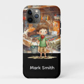 魚釣り愛好家の荷物タグ Case-Mate iPhoneケース (裏面)