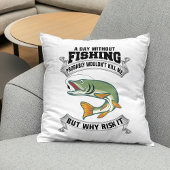 魚釣り愛好家の装飾枕 クッション