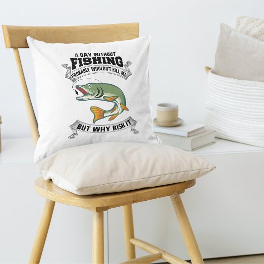 魚釣り愛好家の装飾枕 クッション