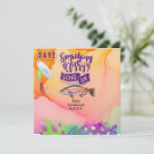 魚釣り愛好家の誕生日とフィッシュフックの水色 セーブザデート (スタンド正面)