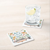 魚釣り愛好家の誕生日をテーマ スクエアペーパーコースター (インサイチュ)