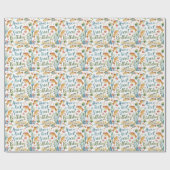 魚釣り愛好家の誕生日をテーマ ラッピングペーパー (フラット)