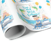 魚釣り愛好家の誕生日をテーマ ラッピングペーパー (ロールコーナー)