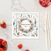 魚釣り愛好家をテーマにしたフックオンユー結婚ズ スタンダードカクテルナプキン (インサイチュ)