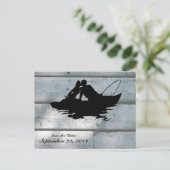 魚釣り愛好家ウッドセーブ日付 案内ポストカード (スタンド正面)