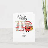 魚釣り愛好家クリスマスwithサンタクロース 招待状 (正面)