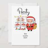 魚釣り愛好家クリスマスwithサンタクロース 招待状 (正面)