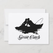 魚釣り愛好家素晴らしがキャッチパーソナライズされたありがとう サンキューカード (裏面)