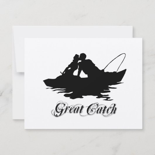 魚釣り愛好家素晴らしがキャッチパーソナライズされたありがとう サンキューカード (裏面)