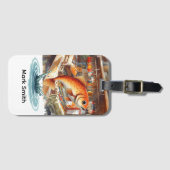 魚釣り愛好家 ラゲッジタグ (正面横)