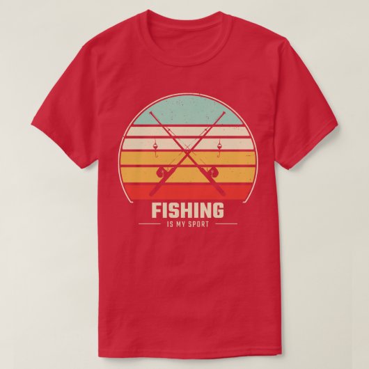 魚釣り愛好家 Tシャツ (デザイン正面)