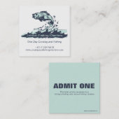 魚釣り憲章は1つのチケットと情報カードを認める スクエア名刺 (正面/裏面)