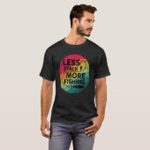 魚釣り文字の少ないトーク詳細魚釣り Tシャツ (正面フル)