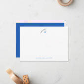 魚釣り文房具 – パーソナライズされたFish Note Card ノートカード (正面/裏面インサイチュ)