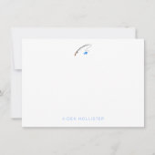 魚釣り文房具 – パーソナライズされたFish Note Card ノートカード (正面)