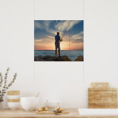 魚釣り日 ポスター (キッチン)