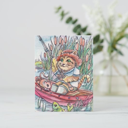 魚釣り時間 ポストカード (スタンド正面)