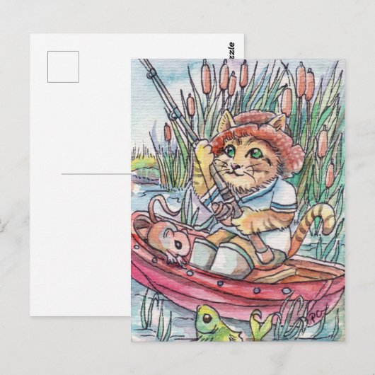 魚釣り時間 ポストカード (正面/裏面)