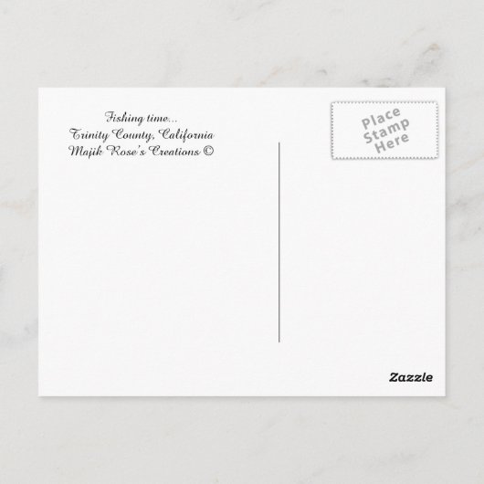 魚釣り時間….. ポストカード (裏面)