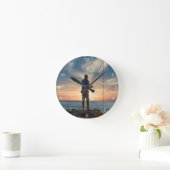 魚釣り時間 ラウンド壁時計 (ホーム)