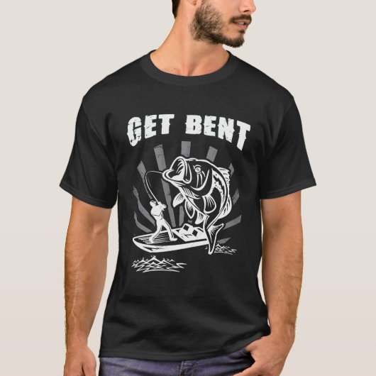 魚釣り曲がる Tシャツ (正面)