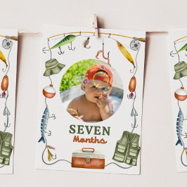 魚釣り月次フォトカード 招待状