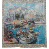 魚釣り村 シャワーカーテン (正面)