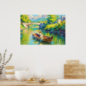 魚釣り村 ポスター (キッチン)