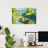 魚釣り村 ポスター (ホームオフィス)