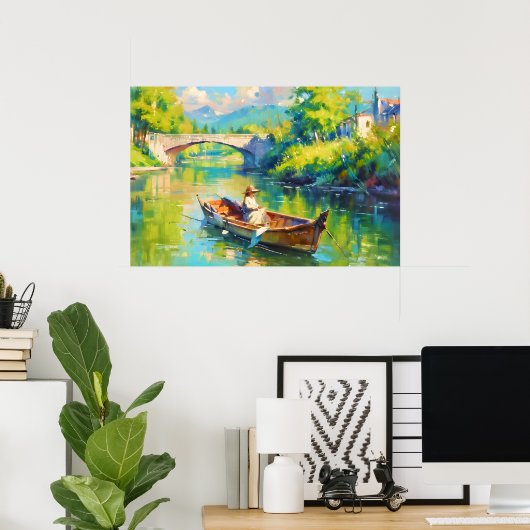 魚釣り村 ポスター (ホームオフィス)