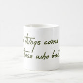 魚釣り来の餌付けをする人の良い事 コーヒーマグカップ (中央)