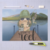 魚釣り格言「Keepin' It Reel」の切り離し 薄葉紙 (クラフト)