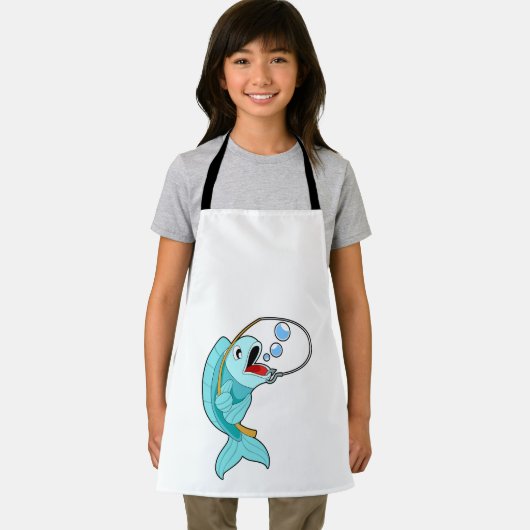 魚釣り棒付き魚 エプロン (インサイチュ)