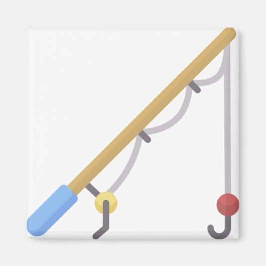 魚釣り棒 マグネット (正面)