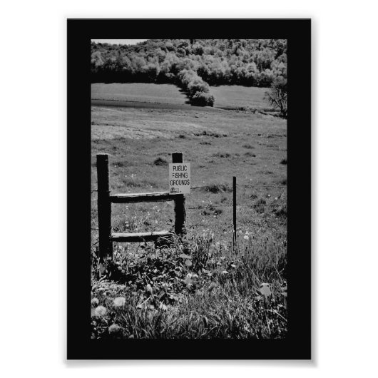 魚釣り標識 フォトプリント            (正面)