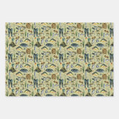 魚釣り機器魚筏テントワダーパターン ラッピングペーパーシート (正面3)