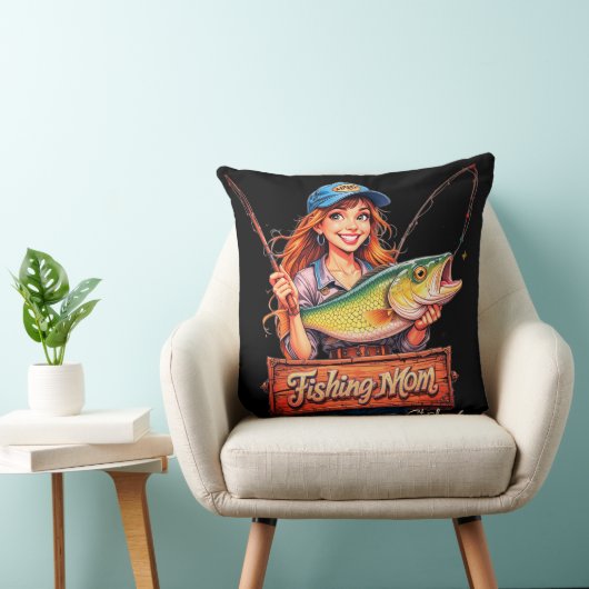 魚釣り母 クッション (椅子)