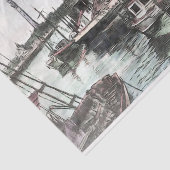 魚釣り波止場ヴィンテージ切り離しティッシュペーパー 薄葉紙 (詳細)