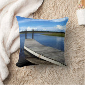 魚釣り波止場写真枕 クッション (ブランケット)
