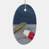 魚釣り湖の赤白青... セラミックオーナメント (右)