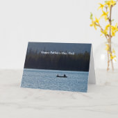 魚釣り漁師父の日にパパする漁船 カード (黄色い花)