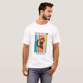 魚釣り熱レトロヴィンテージTシャツ Tシャツ (正面フル)